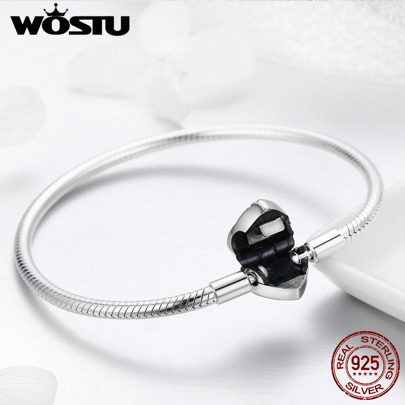 WOSTU, pulsera y brazalete con dije de árbol de la vida de Plata de Ley 925 auténtica para mujer, compatible con marca Original, joyería de cuentas DIY CQB066