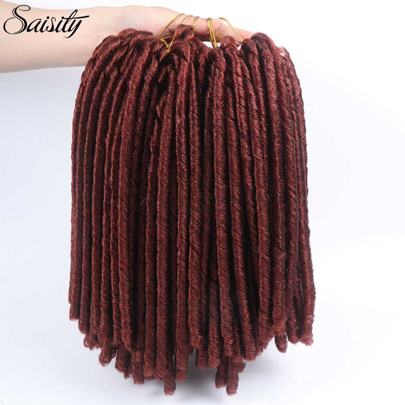 Saisity 14‘’faux locs crochet hair soft and light dreadlocks crochet braids synthetic crochet hair extensions 15 strands/pack