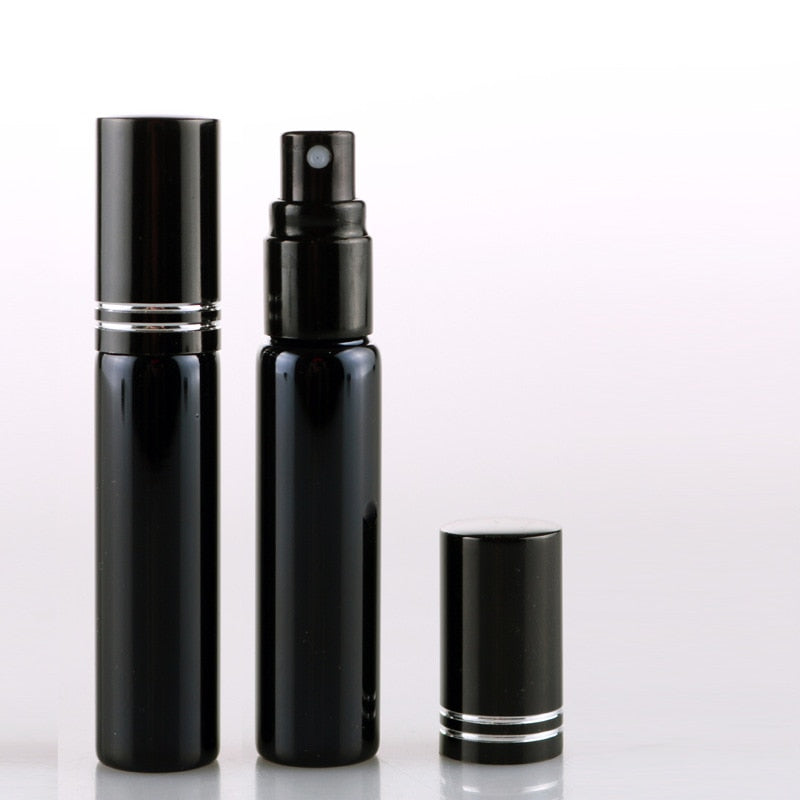 20 unids/lote 10ML botella de Perfume UV de vidrio atomizador portátil Parfum envase cosmético botellas recargables al por mayor