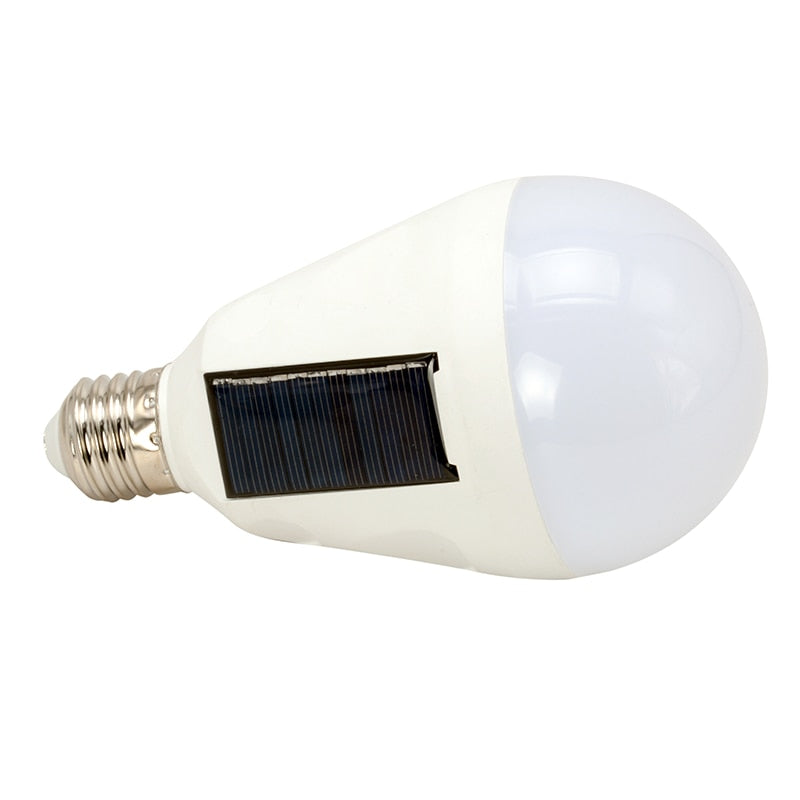 Bombilla Led recargable E27, lámpara Solar LED de 7W, 12W, 85V-265V, bombilla alimentada por energía Solar de emergencia para exteriores, luz de viaje para pesca y Camping