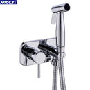 Brass Toilet Bidet Spray Handheld Bidets Diaper Set Hot Cold Black  Bathroom Shower Set Shattaf Sprayer Jet Douche Kit Portable