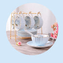 1-6PCS Pink Romantic Pumpkin Coffee Cup Set Kitchen Accessories Bone China Ceramics Tea Cup Organizer English Afternoon Red Tea