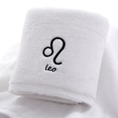 Thick Cotton Towel Set Face Bath Shower Towels Twelve Constellations Embroidery Large Bathroom Home for Adults toalha de banho
