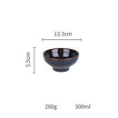 Single Dim Deep Blue Color Ceramic Tableware European Retro Glazed Dinnerware Pottery Porcelain Dish Plate Household Rice Dish
