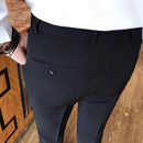 2022 New Men&#39;s Suit Pants Solid Color Casual Business Dress Pants Slim Dress Trousers Quality Men&#39;s Classic Groom Wedding Pants
