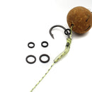 50 PCS Round Rig Rings Matt Black 3.1mm 3.7mm Non Reflective Carp Fishing Terminal Tackle Karpfenangeln Rig Making Material