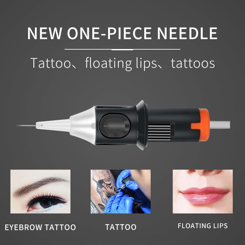 Tattoo Cartridge Needle 10PCS RL / M1 / ​​RM Professionelle halbpermanente Einweg-Augenbrauen-Lippen-Make-up-Nadeln für Tattoo-Maschinenstift