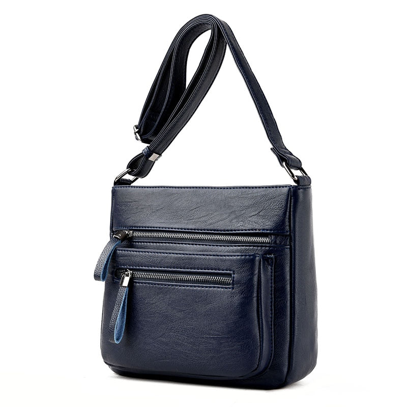 Bolsos cruzados de cuero de alta calidad para mujer, novedad de 2021, bolso de hombro de diseñador de lujo, bolso de mano de ocio para mujer, bolsos de mensajero