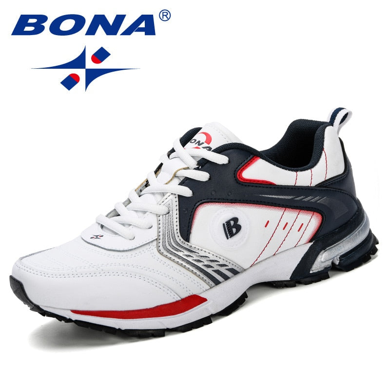 BONA, zapatillas para correr para hombre, zapatillas transpirables ligeras a la moda para exteriores, zapatillas deportivas con cordones para hombre, zapatillas para caminar y trotar, cómodas para hombre