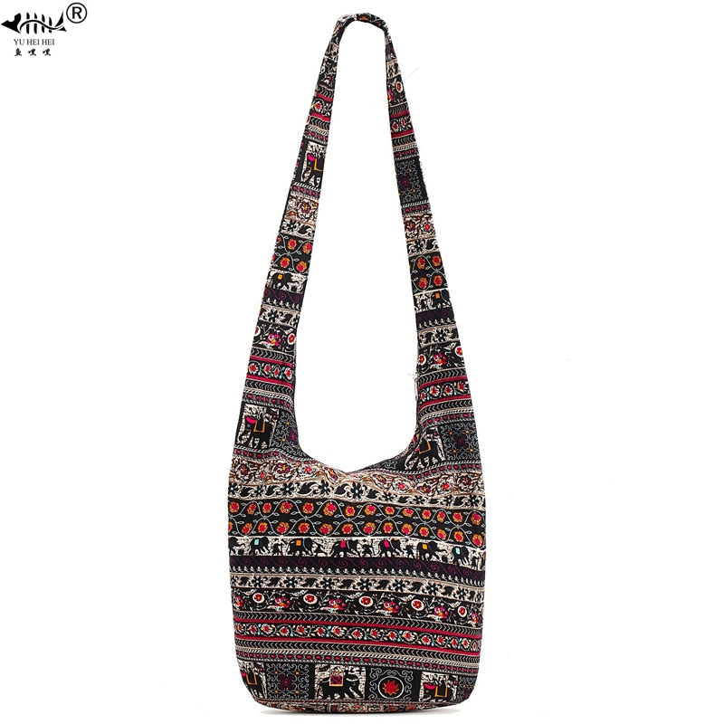 Cotton Canvas Vintage Bohemian Fransen Taschen Sling Shoulder Crossbody Messenger Bags Damen Handtasche Hippie Hobo Reisetasche