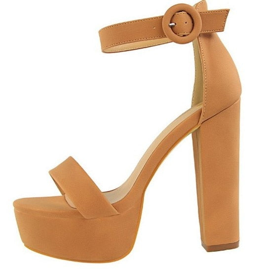 Sandalias elegantes de marca, zapatos de tacón alto para mujer, sandalias de tacón superalto de 13cm para mujer, sandalias impermeables con punta de plataforma