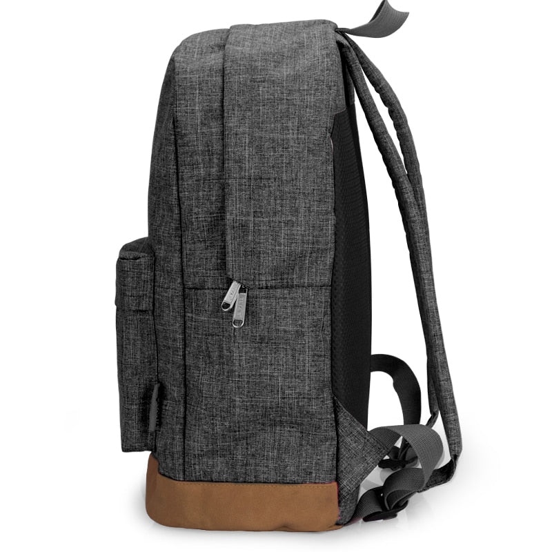 Mochila de lona para hombre TINYAT, mochilas informales grises, mochilas para ordenador portátil de 15 pulgadas, Mochila escolar para estudiantes universitarios, Mochila para mujer