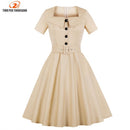 S-4XL Big Size Summer Dress 2022 Vintage Rockabilly Dress Jurken 50s Retro Big Swing Pinup Women Audrey Hepburn Dress Vestidos
