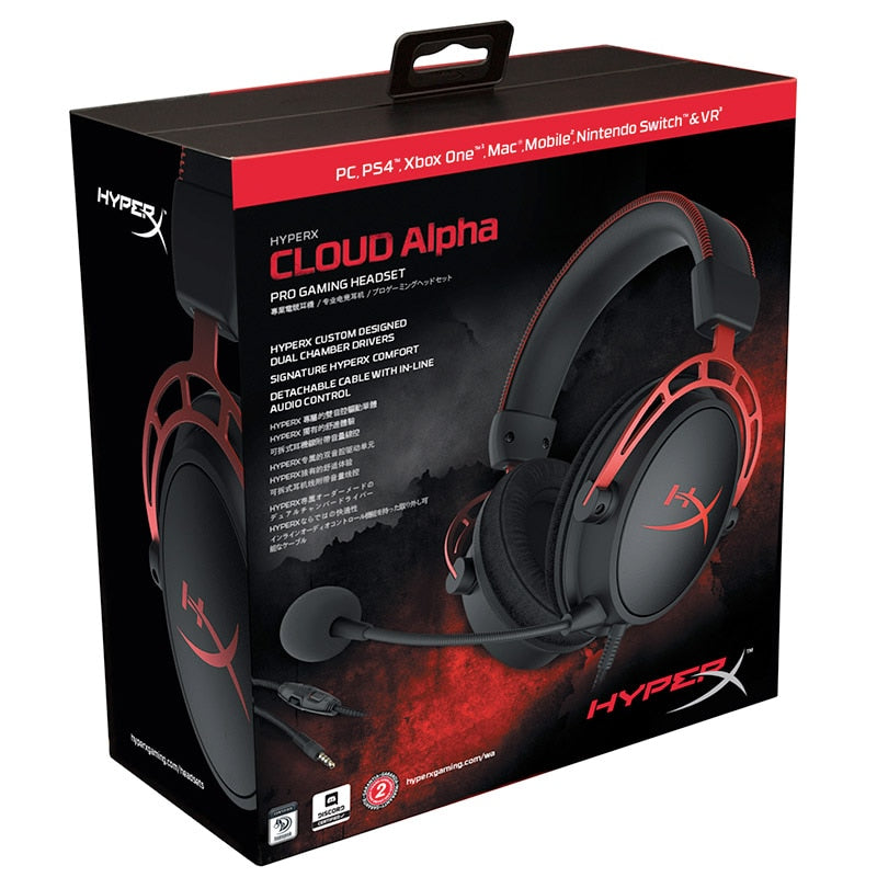 Kingston HyperX Cloud Alpha Limited Edition E-Sport-Headset mit Mikrofon Gaming-Headset für PC PS4 Xbox Mobile