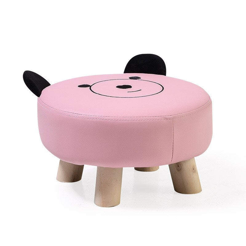 Silla de animales hecha a mano de varios estilos, taburetes de madera para niños, zapatos, sofá con cubierta de dibujos animados de felpa, sillas de bebé para adultos de lujo, banco pequeño