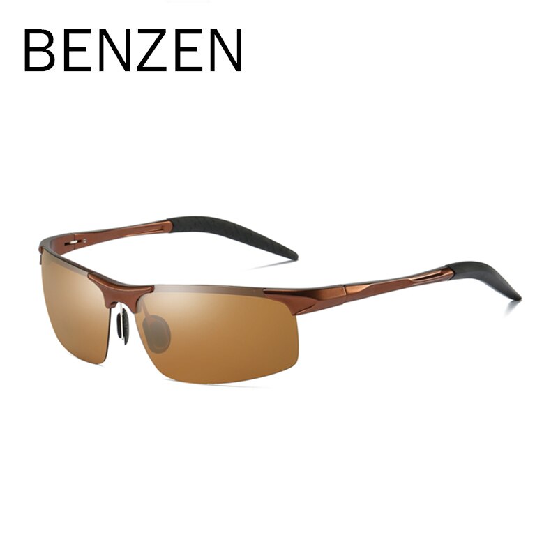 BENZEN Polarized Sunglasses For Men Quality Al-Mg Sports Sun Glasses Male UV Protection Outdoor Driver Glasses Goggles 9333