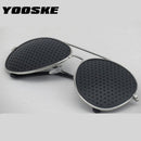 Gafas de sol YOOSKE Retro Pinhole para mujeres y hombres, gafas con agujeros pequeños, gafas para el cuidado de la visión, gafas Unisex para mejorar la vista