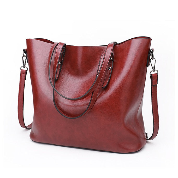 Luxury Designer Women Shoulder Bags Leather Large Capacity Oil Leather Handbags Crossbody Bag For Women Handbag Bolsas Feminina