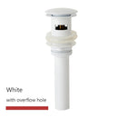 Quality Brass Bathroom Basin Pop Up Drain With Overflow Design Black/White/Chrome Plated/Zirconium gold/rose/ORB waste stopper