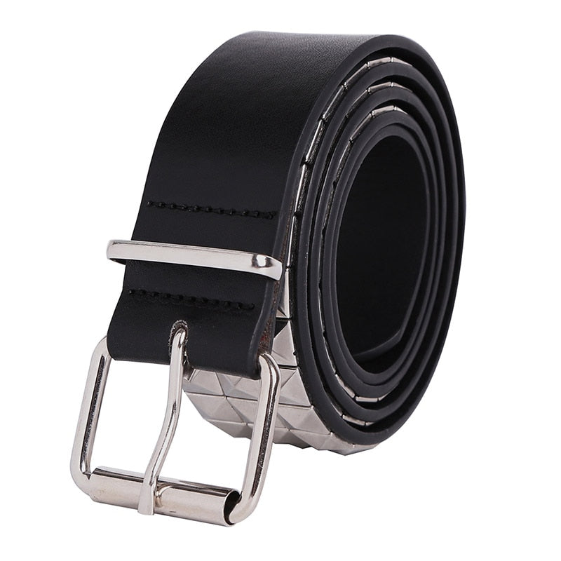 Shiny Pyramid Fashion Rivet Belt Men&amp;Women&