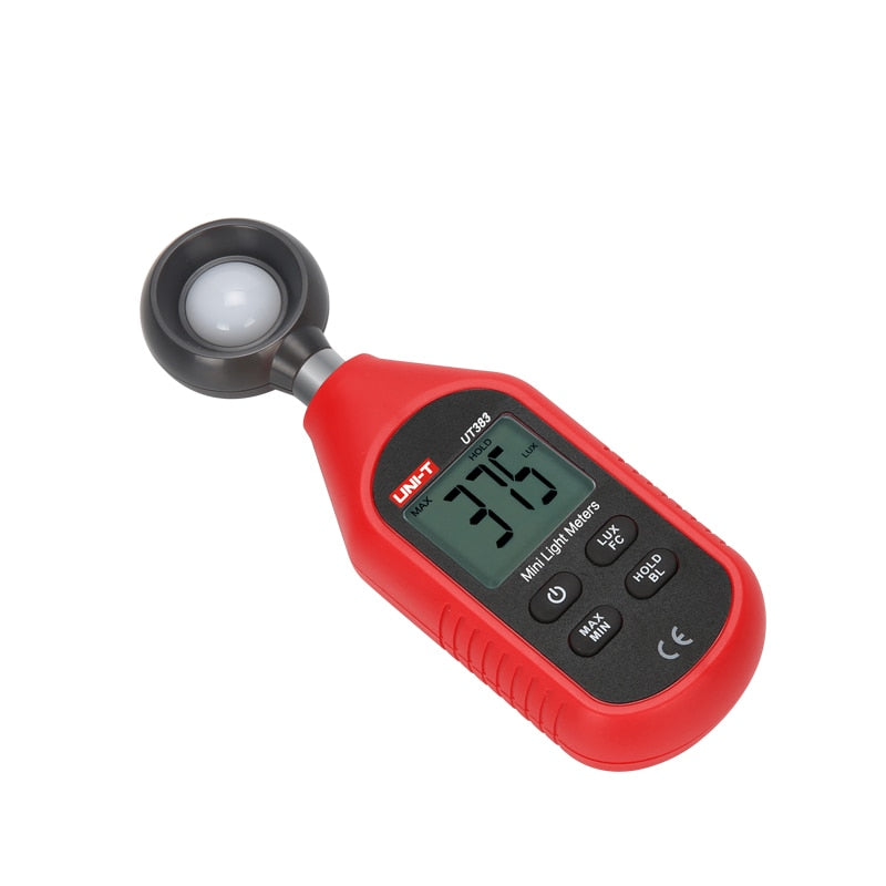 UNI-T UT383 Light Meter 200,000 LUX Digital Luxmeter Luminance Lux Fc Test Max Min Illuminometers Photometer