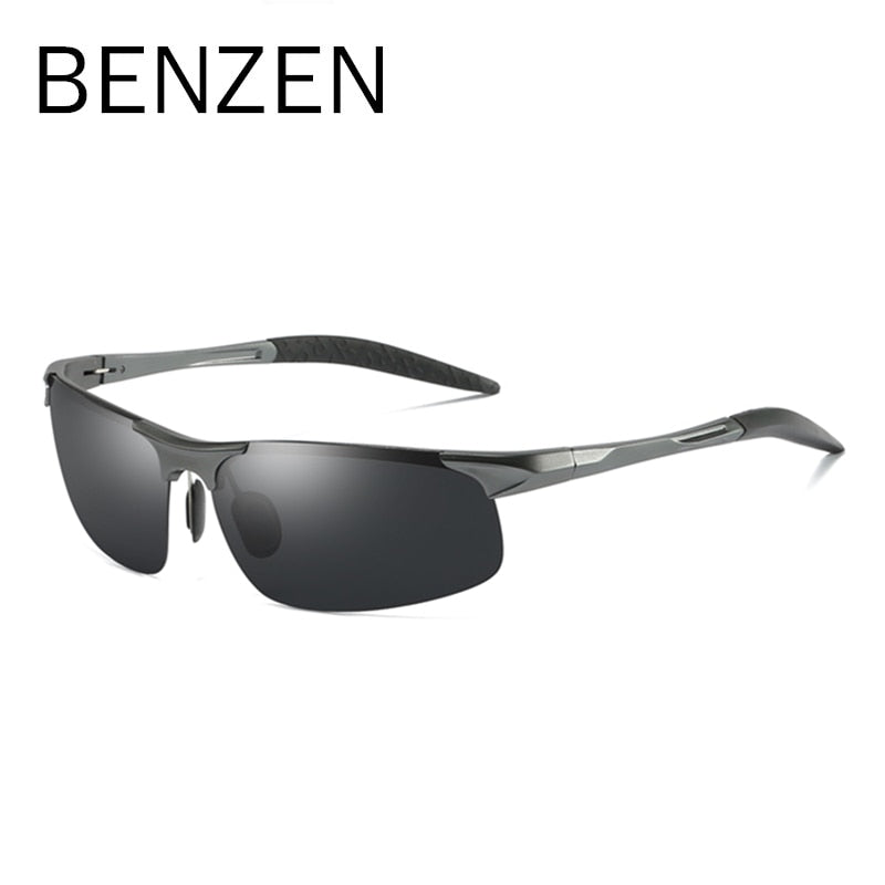 BENZEN Polarized Sunglasses For Men Quality Al-Mg Sports Sun Glasses Male UV Protection Outdoor Driver Glasses Goggles 9333