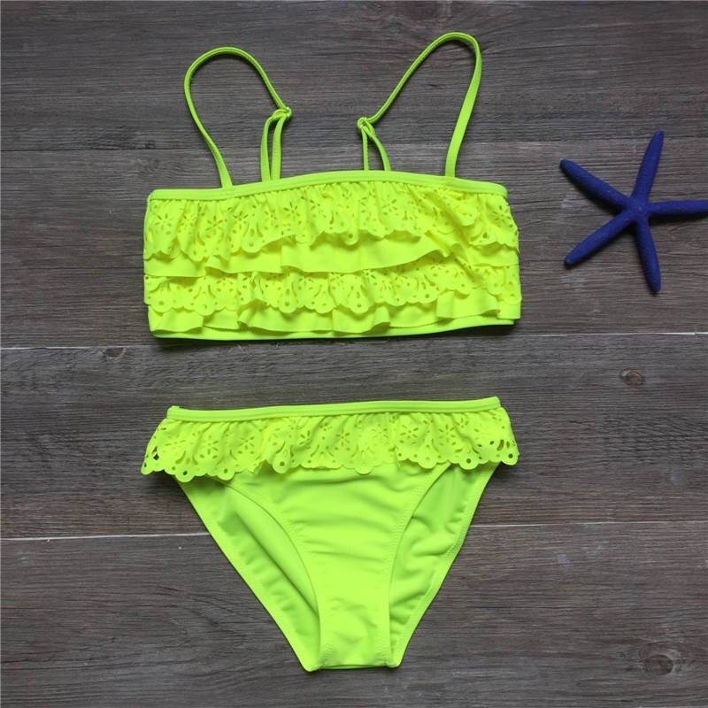 7-14Year Butterfly Print Child Bikini Set 2023 Girls Swimsuit Swimwear For Kids Summer Brazilian Teen Baby Swimming Suit Biquini