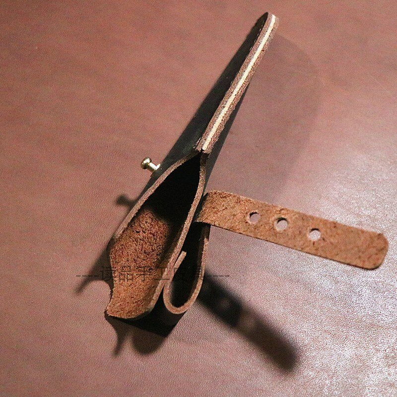 10-18cm Customized handmade manual first layer Crazy horse cowhide Fruit knife sheath, scabbard chef knife cover case