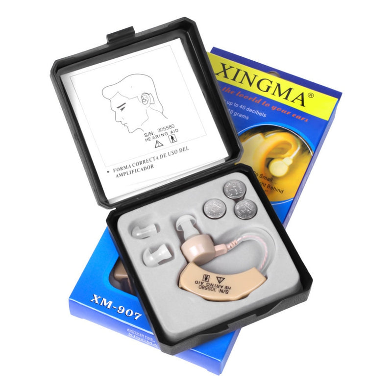 Audífono XINGMA XM-907 Pequeños audífonos para personas mayores Mejor sonido Amplificador de voz Invisible Mini Conveniente detrás de la oreja