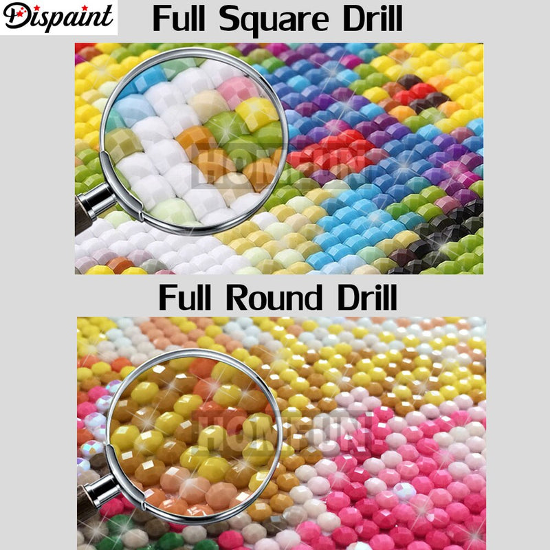 Dispaint Full Square/Round Drill 5D DIY Diamond Painting "Green car" Embroidery Cross Stitch 3D Home Decor A11511