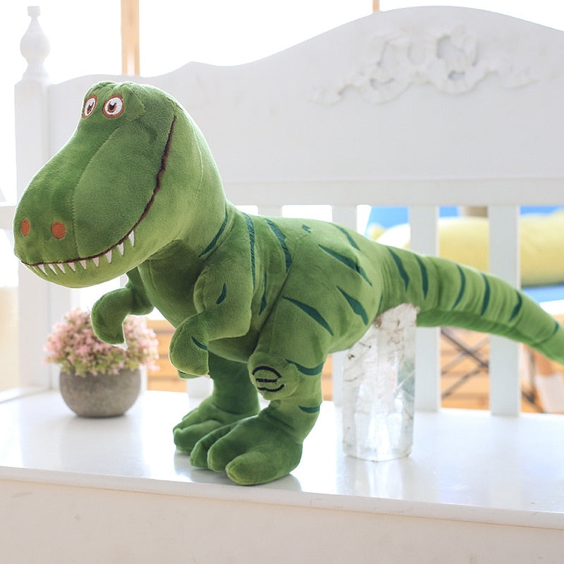 Recién llegado dinosaurio juguetes de peluche pasatiempos dibujos animados tiranosaurio muñecos de peluche para niños bebé cumpleaños regalo de Navidad