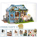 CUTEBEE, casa de muñecas DIY, Mini Casa de muñecas en miniatura de madera con jardín para construir muebles, Kit de Casa, juguetes para niños, regalo de cumpleaños