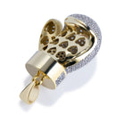 TOPGRILLZ Gold Silver Color Mini Iced Boxing Gloves Necklace Men Iced Out Cubic Zircon Chains Hip Hop/Punk Charms Jewelry Gift