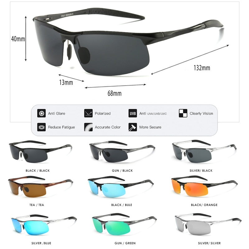 Männer Polarisierte Sonnenbrille Militärbrille Aluminium Magnesium Sonnenbrille Fahren HD Brille Für Männer/Frauen Oculos masculino Male