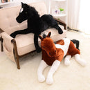 Big Size Simulation animal 70x40cm horse plush toy prone horse doll for birthday gift