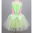 TiaoBug Kids Girls Princess Fairy Costume Sleeveless Mesh Dress Glittery Wings Set Children Halloween Cosplay Party Dress Up