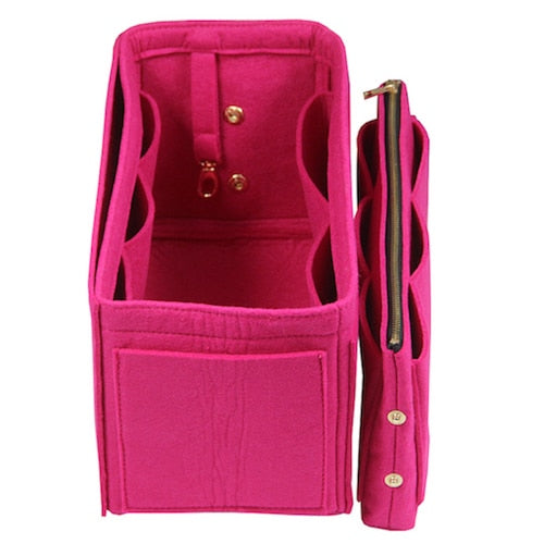 Passend für Keepall 45 50 55 60 Insert Organizer Geldbörse Handtasche Bag in Bag-3MM Premium-Filz (handgefertigt/20 Farben) mit abnehmbarer Reißverschlusstasche