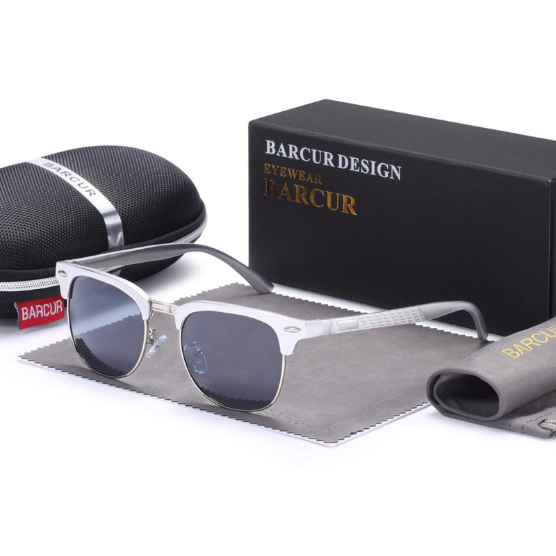 Gafas De sol BARCUR para hombre, Gafas De sol polarizadas De aluminio para hombre, Gafas clásicas Punk, Gafas De dol Masculino