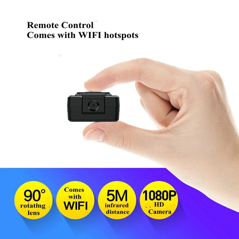 Mini cámara WiFi HD 1080P Sensor de visión nocturna videocámara movimiento DVR Micro cámara deportiva DV Video inalámbrico pequeña cámara Clip cam