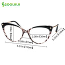 SOOLALA Anti Blue Ray Glasses Computer Glasses TR90 Cat Eye Blue Light Blocking Women Semi-Rimless Anti Fatigue Goggles Glasses