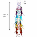 H &amp; D Chakra Dream Catcher Chandelier Prism Suncatcher Rainbow Maker Feather Home Wall Hanging Fengshui Dreamcatcher Decoración Colgante