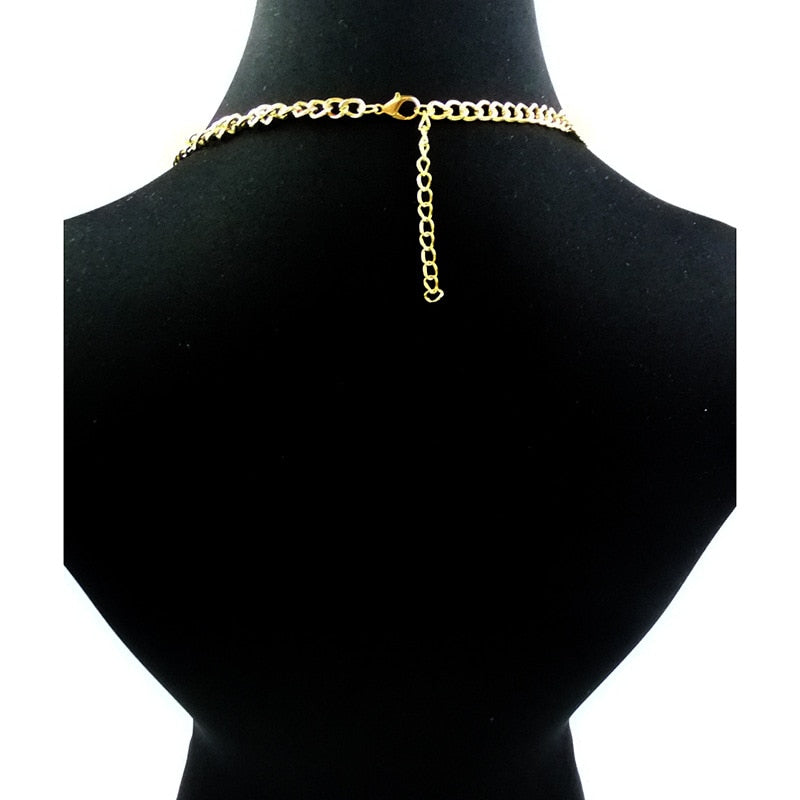 Collar de cadena multicapa para mujer, collares de diamantes de imitación a la moda con borlas, accesorios de fiesta Maxi Colar