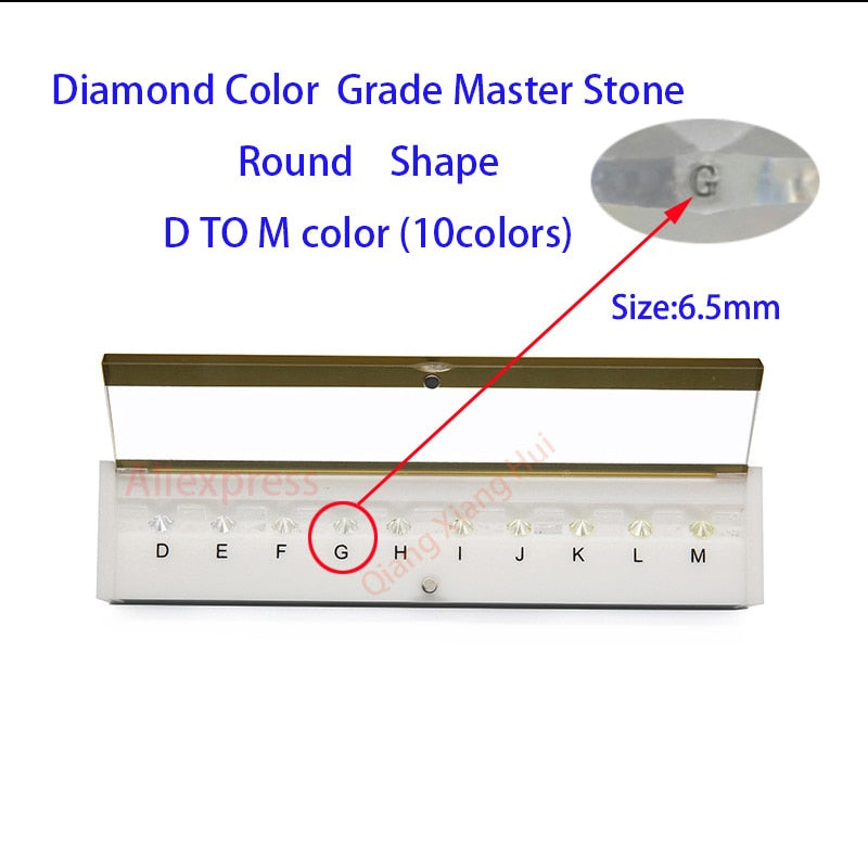 Especificaciones de diamante estándar cz master y D a M Color blanco forma redonda con láser Cubic Zirconia stone Tester Tools