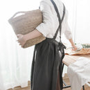 Delantal de algodón rosa y gris para el hogar, cocina, pintura para hornear, ropa de trabajo artesanal, café, Barista, restaurante, camarera, floristería, uniforme B2