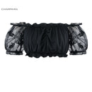 Charmian Sexy Summer Black Off Shoulder Crop Top Victorian Gothic Lolita Floral Lace Short Top White Women Short Sleeve Clothes
