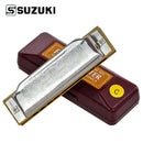SUZUKI Folkmaster 1072 Harmonica Standard Beginner Diatonic Blues Gaita 10 Holes A B C D E F G Ab Bb Db Eb F