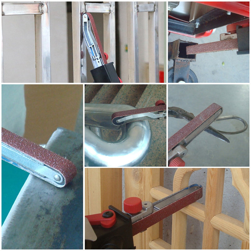 DIY M10/M14 Schleifbandadapteraufsatz Umwandlung von 100/115/125 mm elektrischem Winkelschleifer in Bandschleifer Holz-Metallbearbeitung