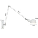Industrial Adjustable Swing Arm Wall Lamp Reading Bedside Vintage Wandlamp Retro Extendable Led Wall Lights Fexible White Gold