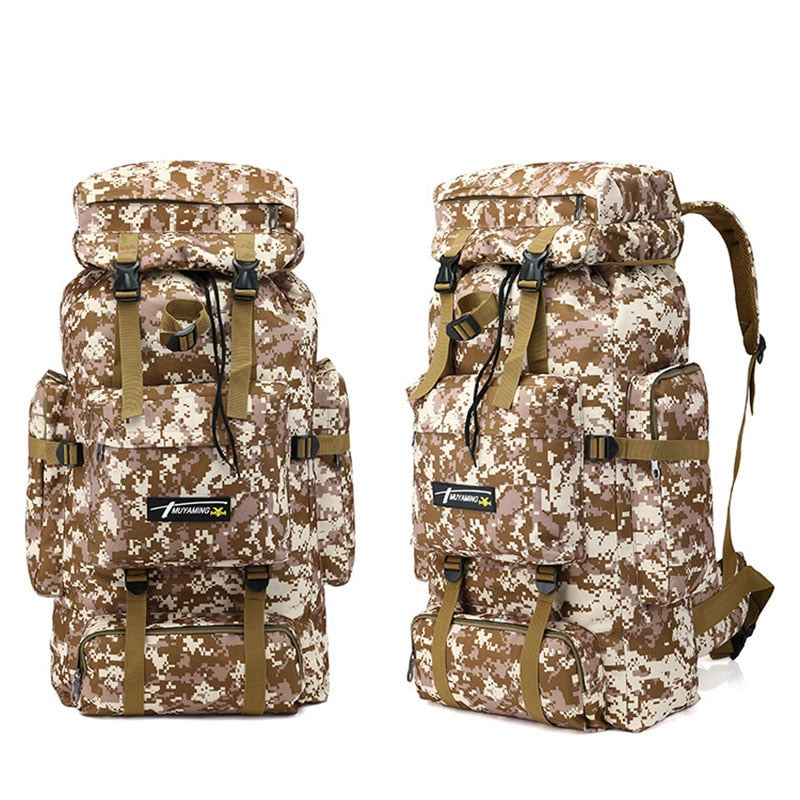 Mochila de gran capacidad de 70L, mochila de nailon impermeable para tácticas militares Molle, mochila militar para hombres, mochila para viajes de senderismo