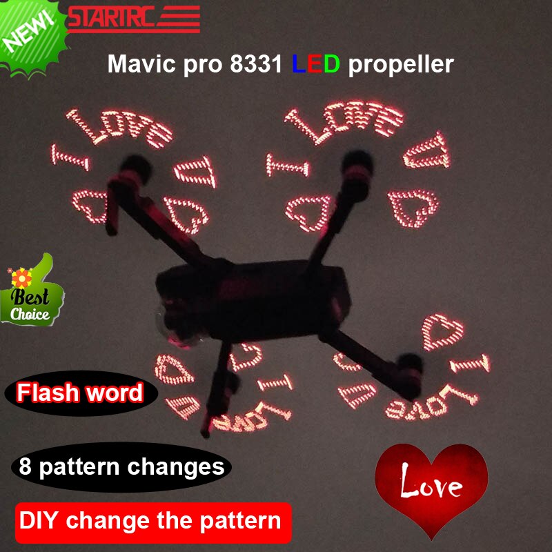 STARTRC DJI Mavic Pro 8331 LED Flash Word Propeller programmierbares Musterpaddel für DJI Mavic Pro Platinum Drone Zubehör